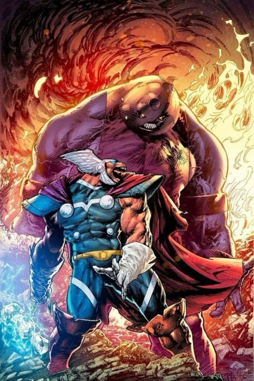 Thor And Juggernaut 9463 Print Poster