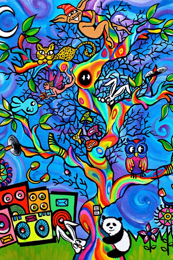Thorn Motet Psychedelic Comic Animals Print Jigsaw Puzzle