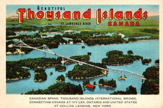 Thousand Island Saint Lawrence River Canada Retro Vintage Postcard Reprint