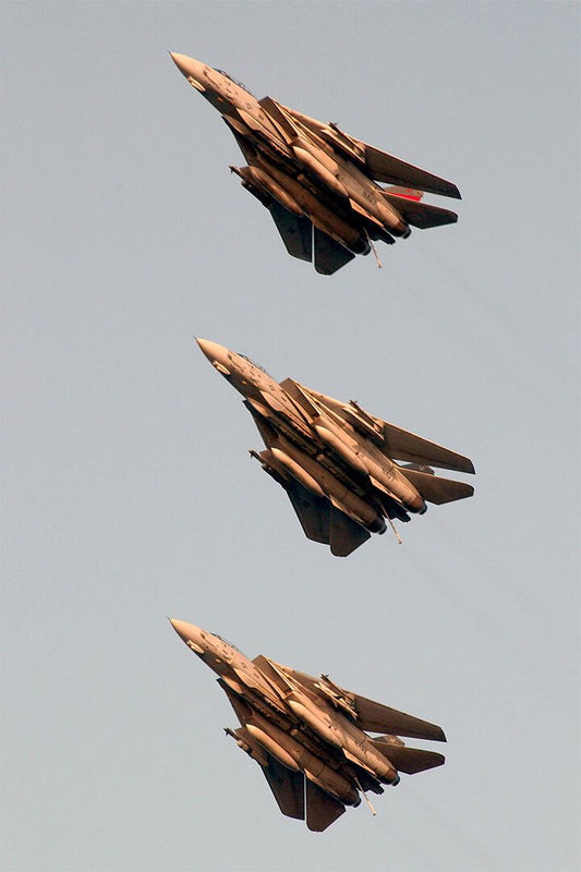 Three F14 Tomcats Flying In Formation Painting Wall Home Decor Jigsaw Puzzle
