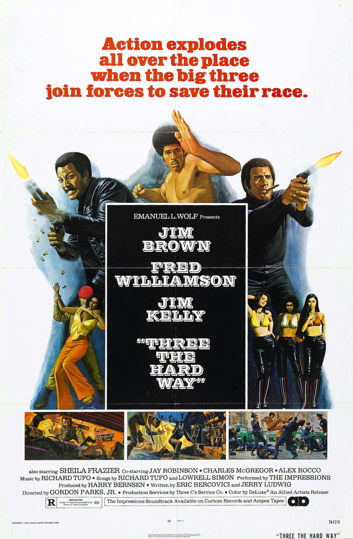 Three Hard Way 01 Movie Magnet