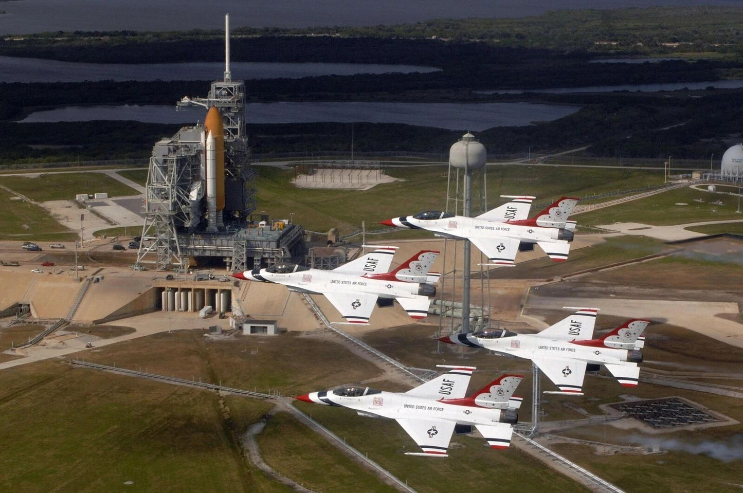 Thunderbirds Fly By Shuttle Endeavor Launch Usaf Nasa Photo Picture