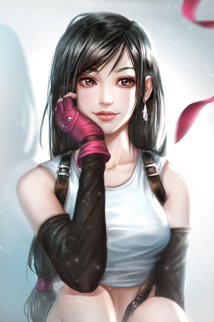 Tifa Lockhart Final Fantasy Sword Decor Wall Art Jigsaw Puzzle