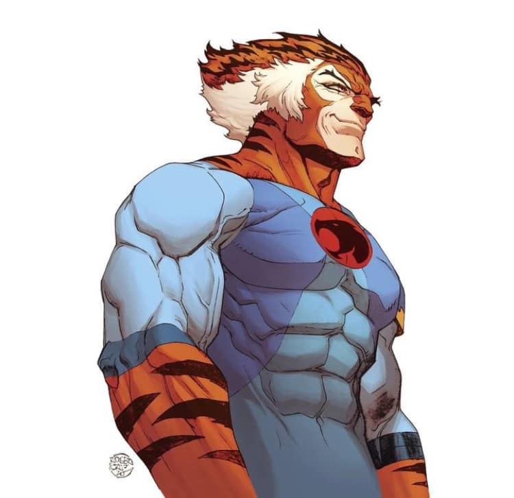 Tiger Superhero Illustration Print Poster