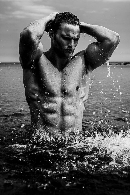 Tim In Water Sexy Male Model Fashion Picture Jigsaw Puzzle