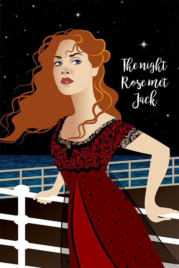 Titanic Movie Flying Dicaprio Kate Design Drawing Jigsaw Puzzle