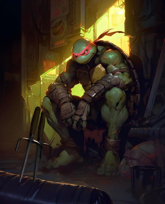 Tmnt Raphael Moody Alley Print Poster