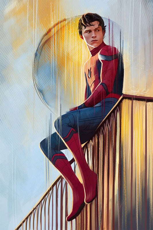 Tom Holland Spiderman Far From Home Painting Jigsaw Puzzle
