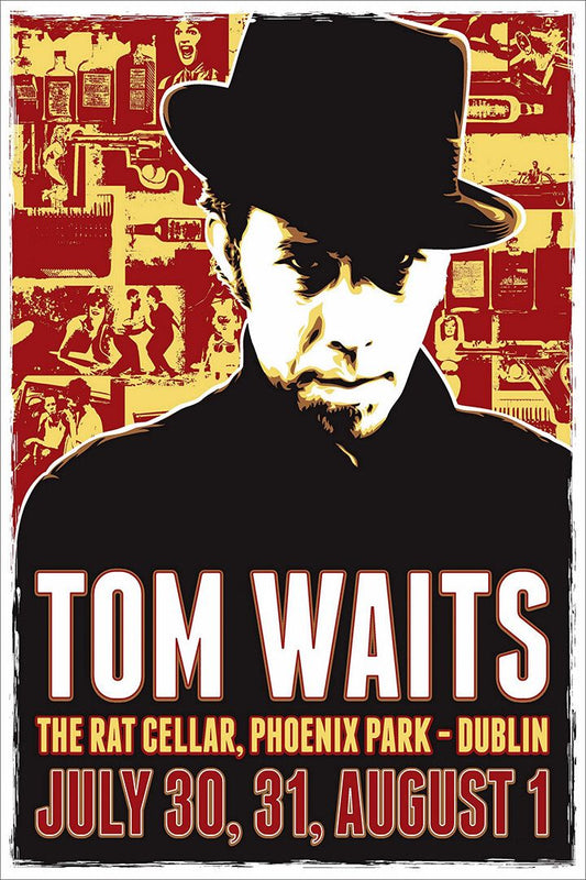 Tom Waits Concert Songwriter Print Canvas Jigsaw Puzzle
