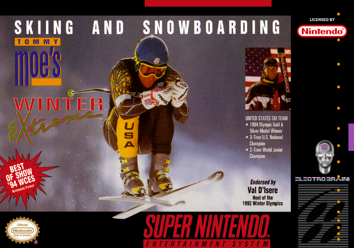 Tommy Moe S Skiing And Snowboarding (Usa) Snes Keychain