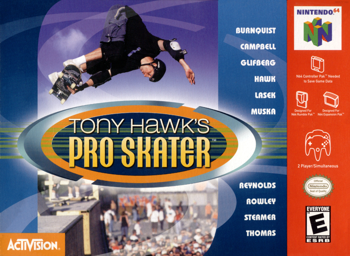 Tony Hawk S Pro Skater N64 Print Poster