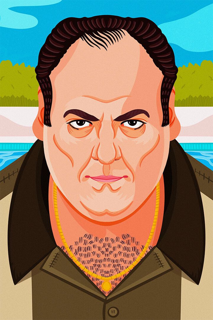 Tony Soprano Portrait The Sopranos Movie Inspired Comic Jigsaw Puzzle