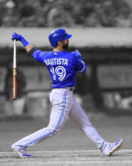 Toronto Blue Jays Jose Bautista Glossy Keychain Spotlight Baseball Print