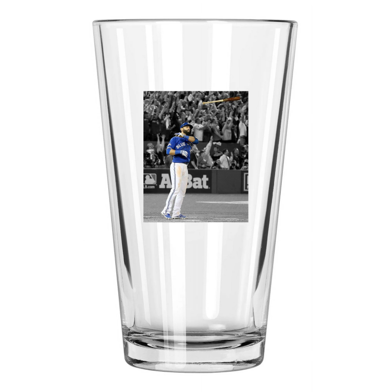 Toronto Blue Jays Jose Bautista Spotlight Bat Flip Pint Beer Drinking Glass