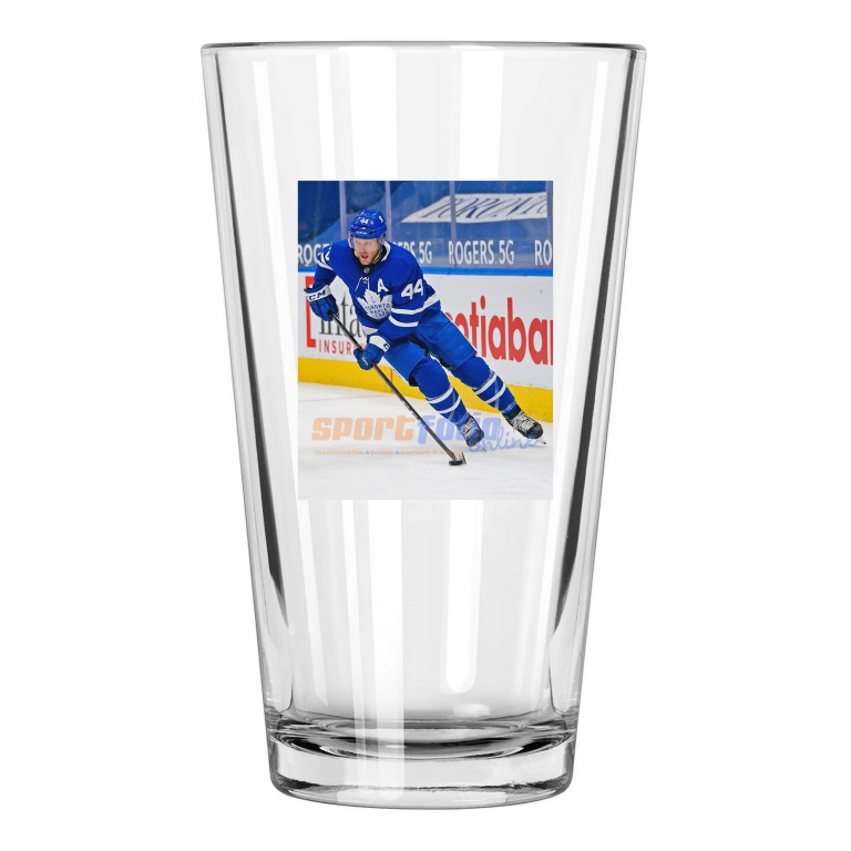 Toronto Maple Leafs Morgan Rielly Photo Hockey Pint Beer Drinking Glass