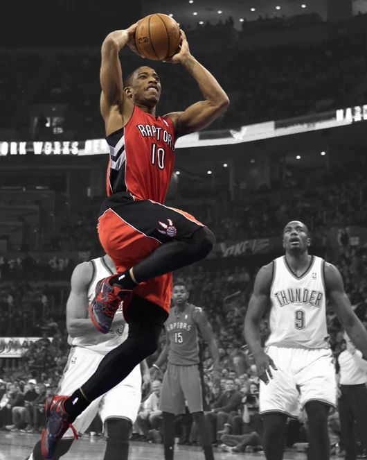 Toronto Raptors Demar Derozan Glossy Keychain Basketball Spotlight Print