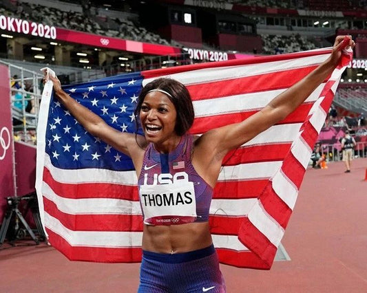 Track Runner Gabby Thomas Glossy Keychain Usa Sprinter Print 2021 Olympics