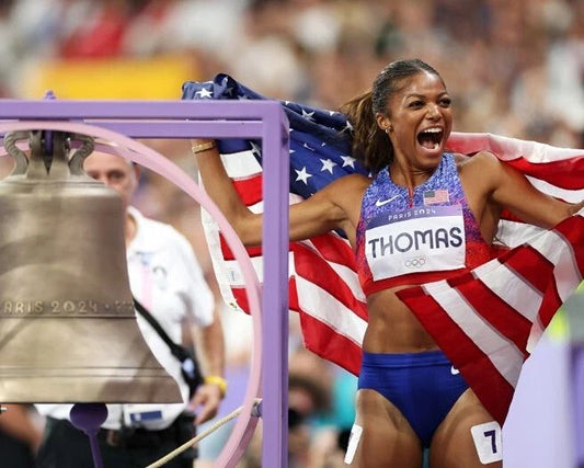 Track Runner Gabby Thomas Glossy Keychain Usa Sprinter Print 2024 Olympics