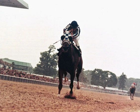 Triple Crown Secretariat Glossy Keychain Ron Turcotte Belmont Stakes Print 1