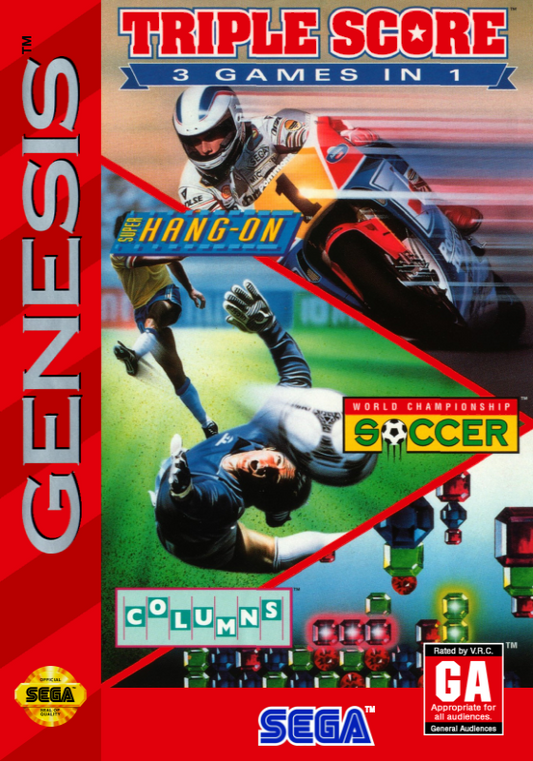Triple Score 3 Games In 1 (Usa) Genesis Magnet