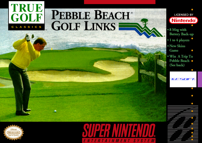 True Golf Classics Pebble Beach Golf Links (Usa) Snes Print Poster