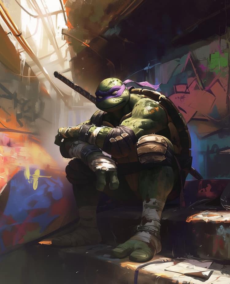 Turtle Urban Graffiti Portrait Jigsaw Puzzle