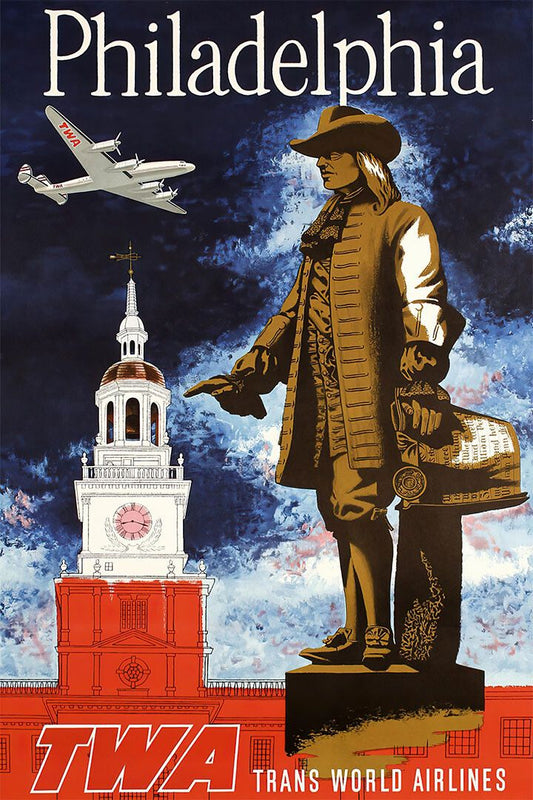 Twa Airline Philadelphia Airlines Vintage Jigsaw Puzzle