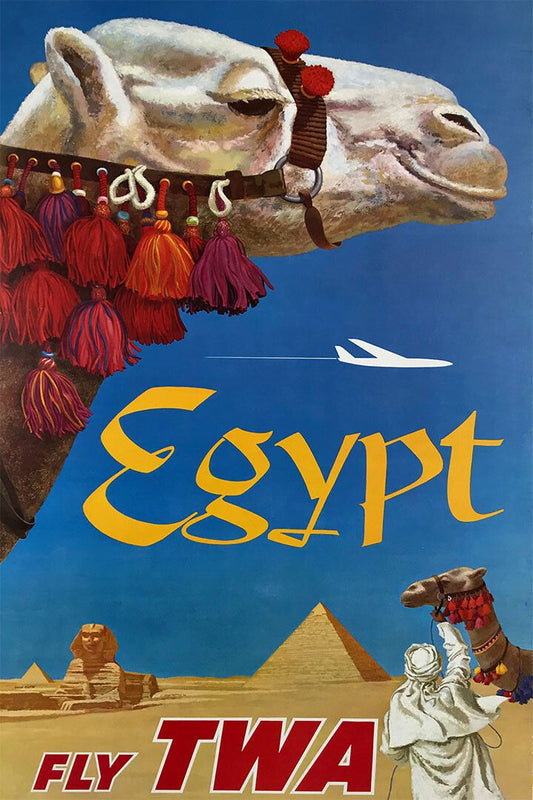 Twa Airlines Egypt Vintage Travel Print Jigsaw Puzzle