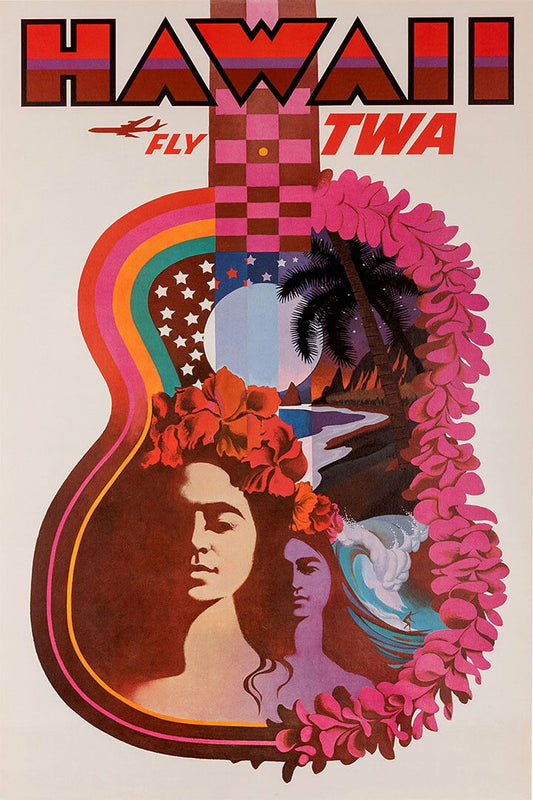 Twa Airlines Hawaii Vintage Travel Print Jigsaw Puzzle