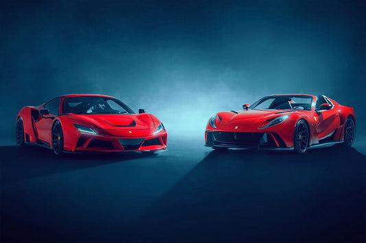 Two Red Ferrari 812 Gts Largo Art Wall Decor Jigsaw Puzzle