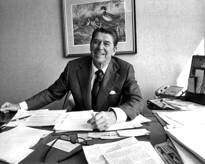 U.S. President Ronald Reagan Magnet Political Portrait Historical Print
