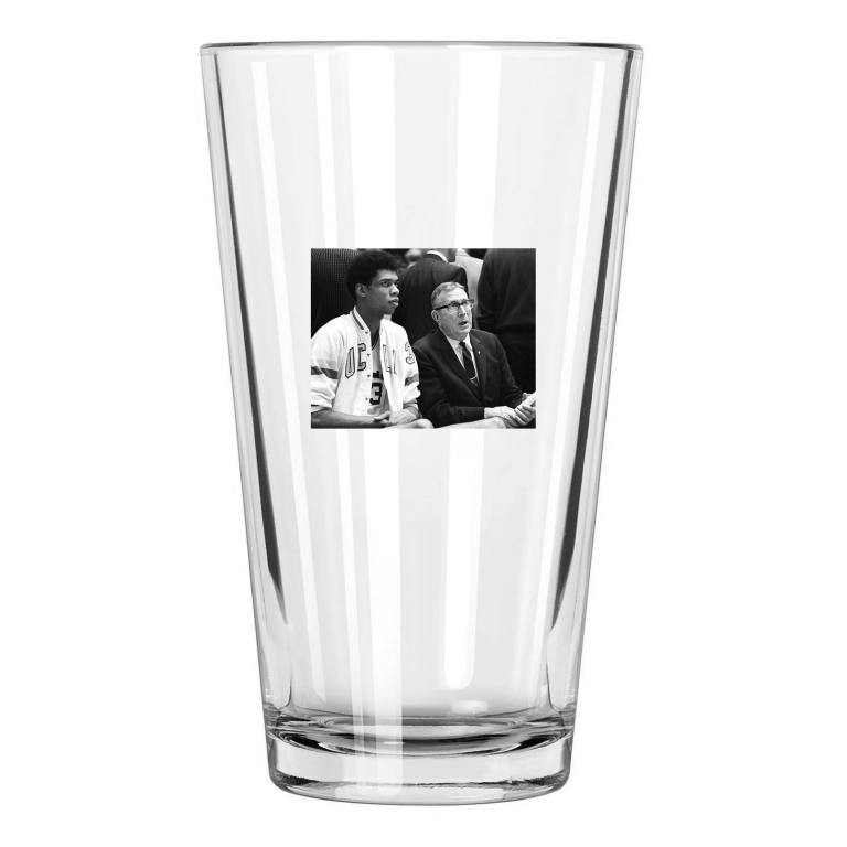 Ucla Bruins John Wooden And Lew Alcindor Photo Pint Beer Drinking Glass