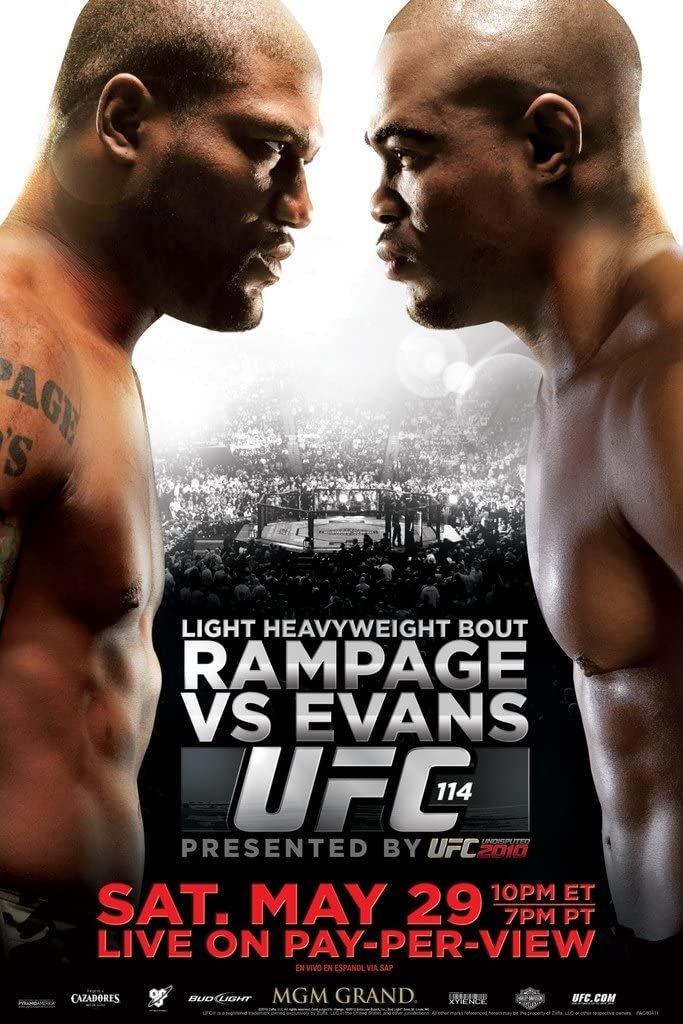 UFC 114 Rampage Vs. Evans Poster Print