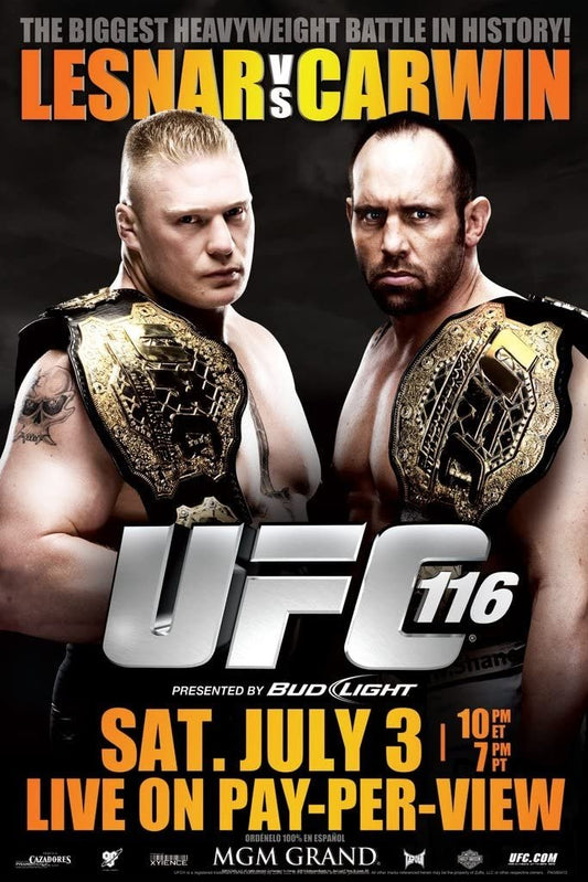 UFC 116 Lesnar Vs. Carwin Poster Print