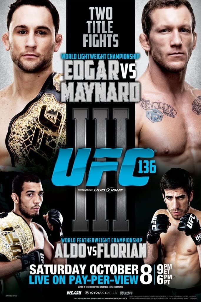 UFC 136 Edgar Vs. Maynard Iii Poster Print