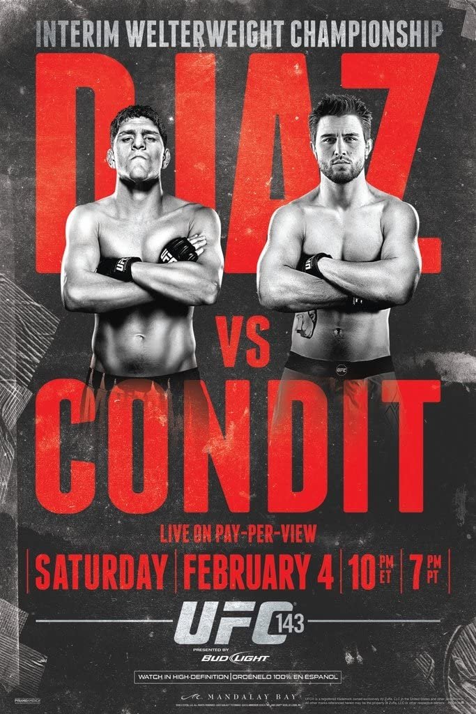 UFC 143 Diaz Vs. Condit Poster Print