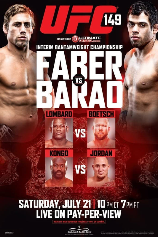 UFC 149 Faber Vs. Barao Poster Print