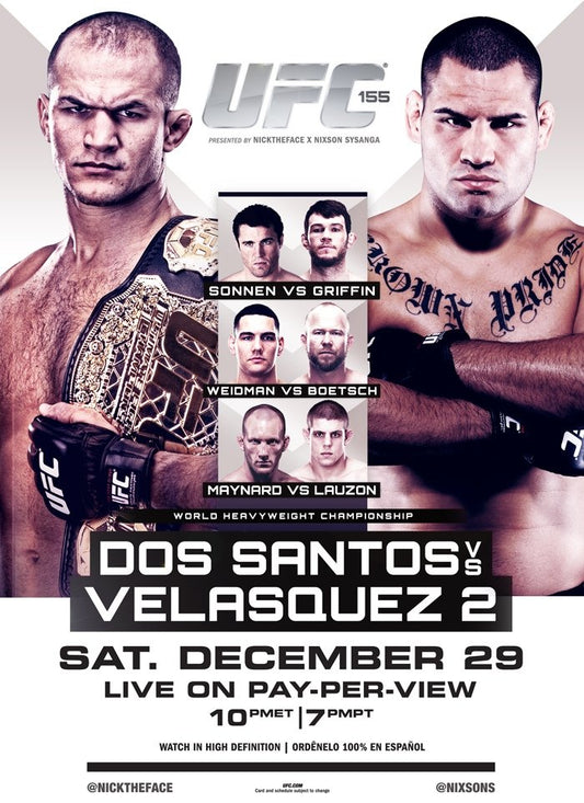 UFC 155 Dos Santos Vs. Velasquez 2 Magnet