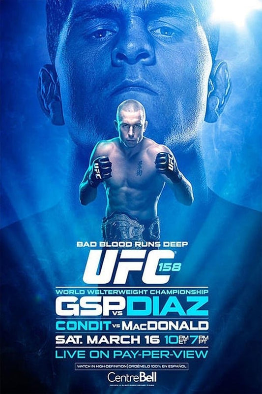 UFC 158 St Pierre Vs. Diaz Prelims Poster Print