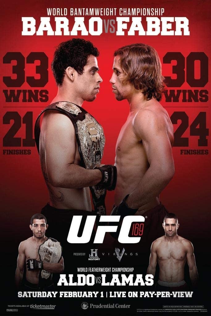 UFC 169 Barao Vs. Faber Ii Poster Print