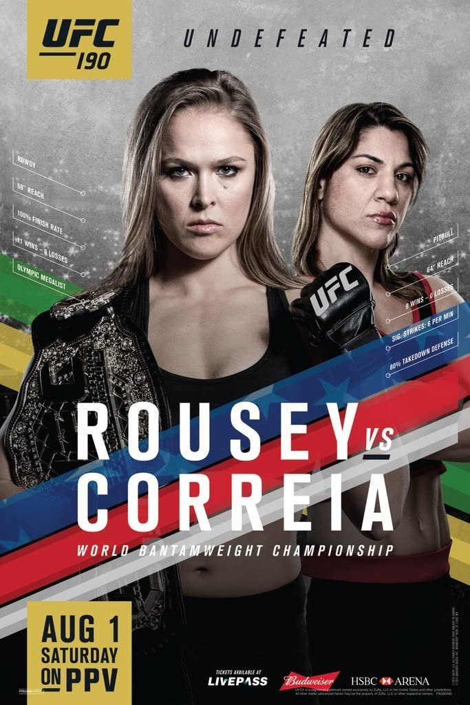 UFC 190 Rousey Vs. Correia Keychain