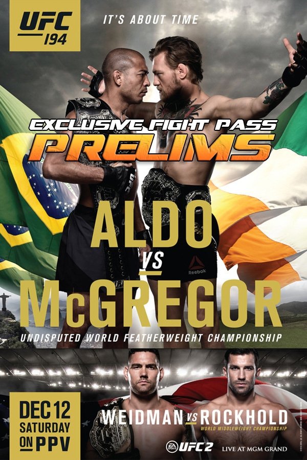 UFC 194 Aldo Vs. Mcgregor Early Prelims Jigsaw Puzzle