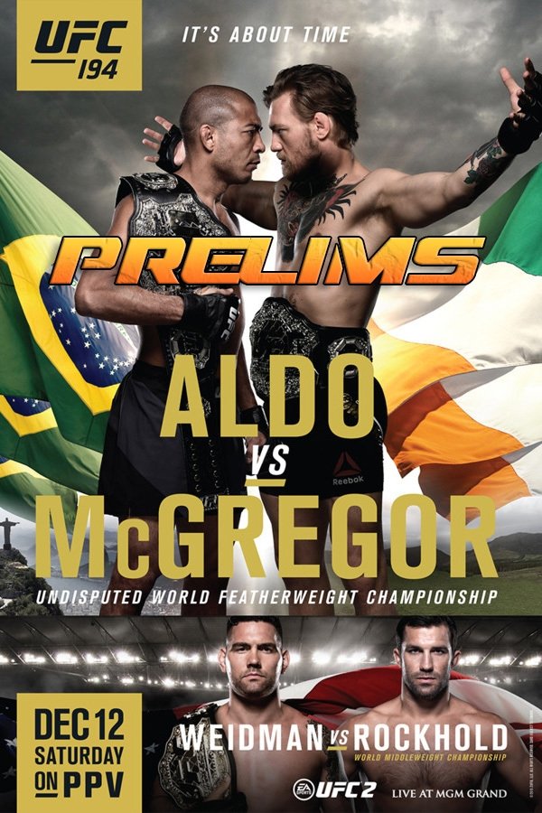UFC 194 Aldo Vs. Mcgregor Prelims Keychain