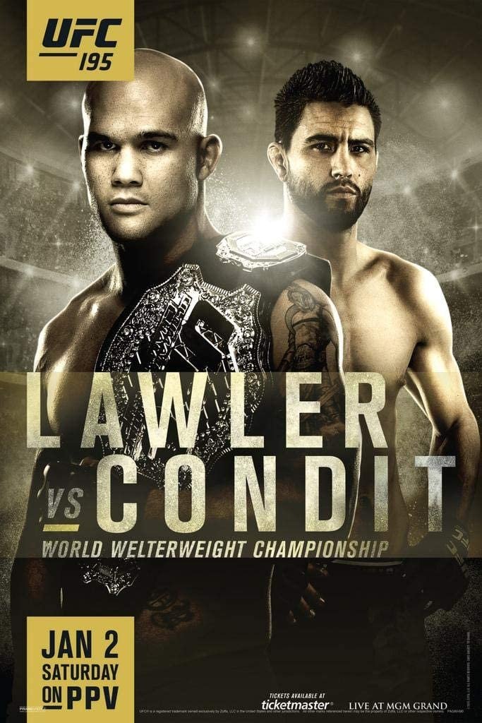 UFC 195 Lawler Vs. Condit Poster Print