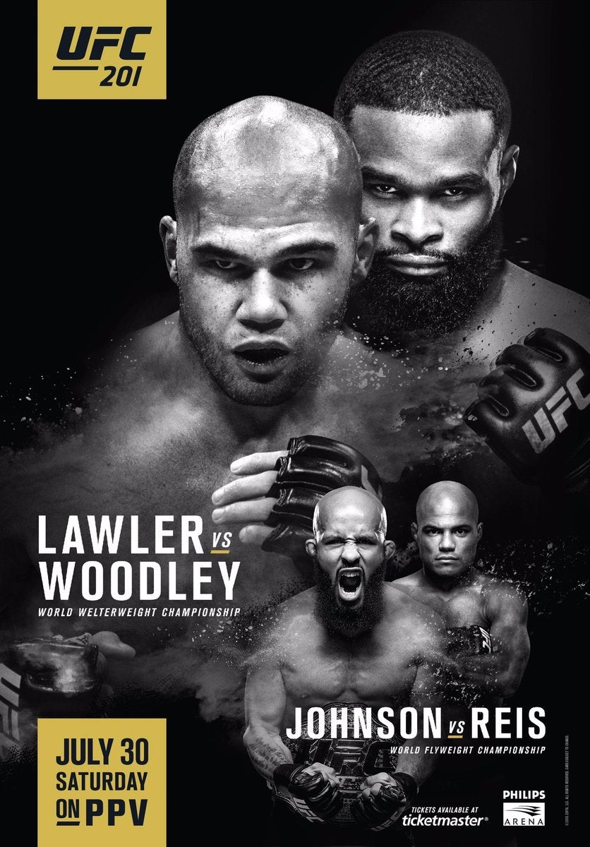 UFC 201 Lawler Vs. Woodley Poster Print