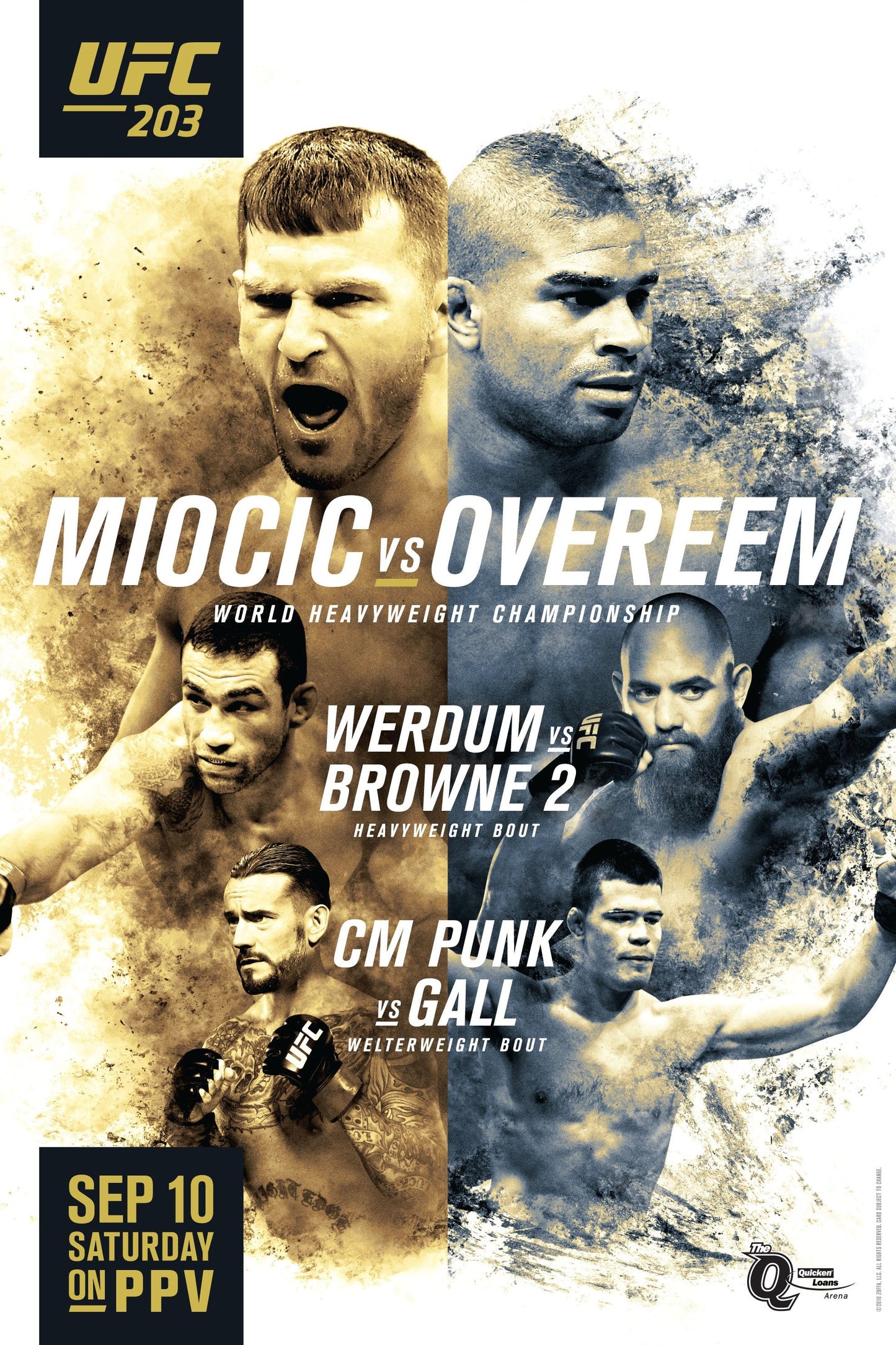 UFC 203 Miocic Vs. Overeem Keychain