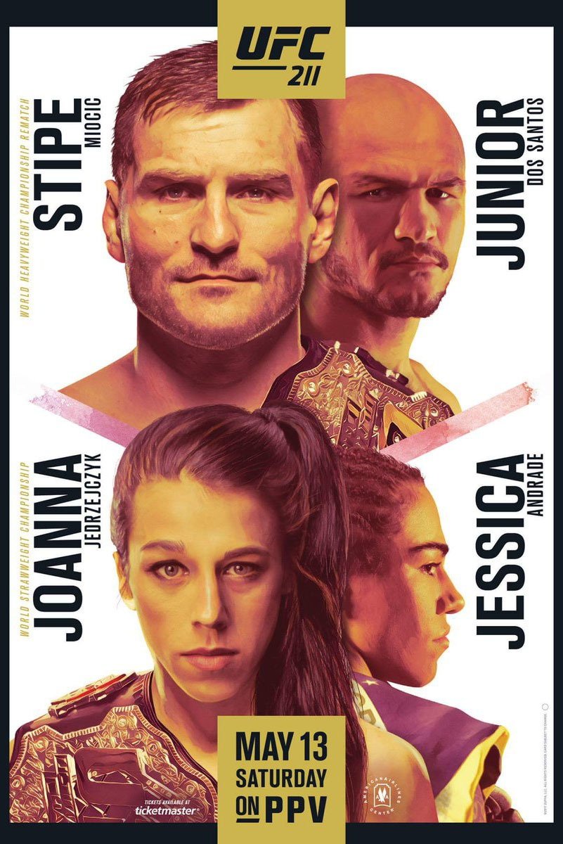 UFC 211 Miocic Vs. Dos Santos 2 Poster Print