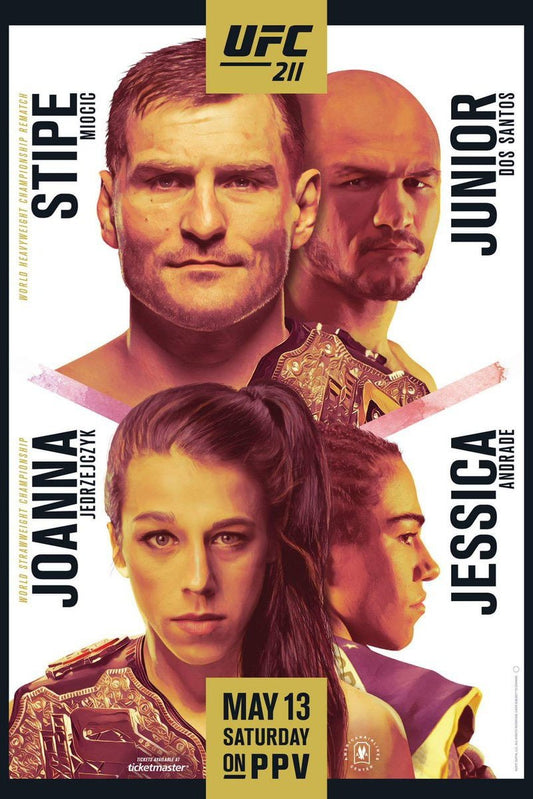 UFC 211 Miocic Vs. Dos Santos 2 Poster Print