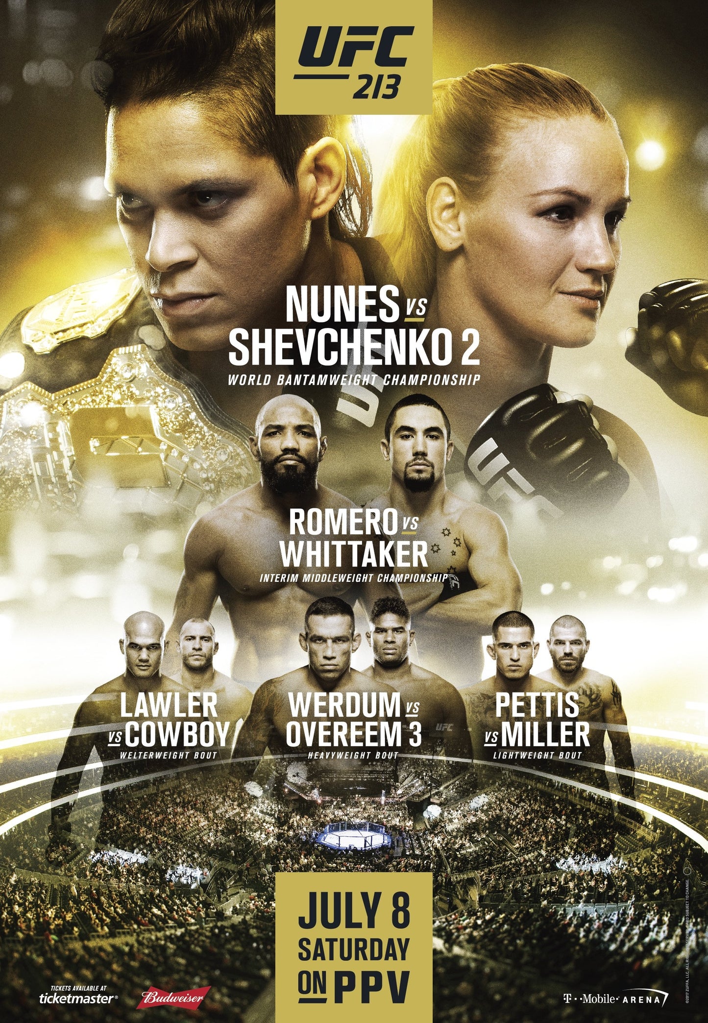 UFC 213 Romero Vs. Whittaker Poster Print