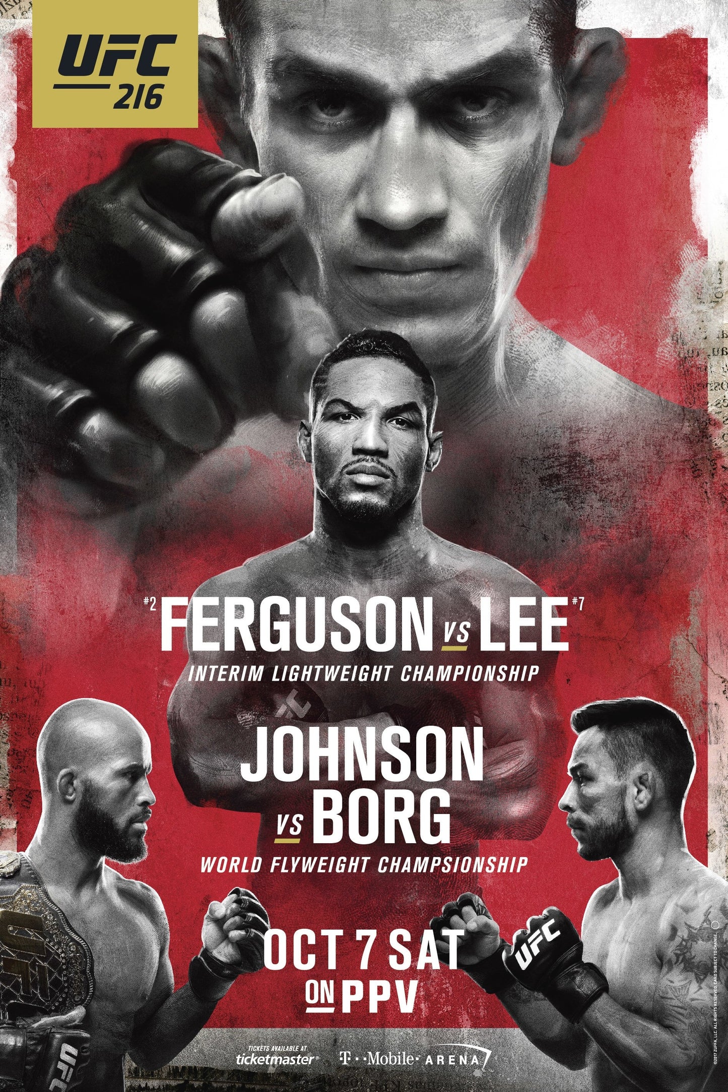 UFC 216 Ferguson Vs. Lee Keychain